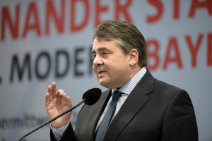 Sigmar Gabriel bei seiner Rede