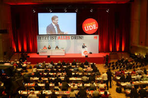 Landesvorsitzender Florian Pronold während seiner Rede