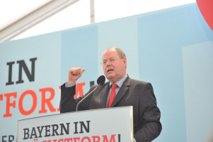SPD-Kanzlerkandidat Peer Steinbrück während seiner Rede