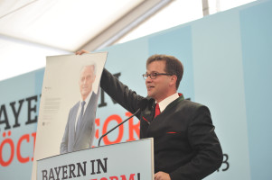 Landesvorsitzender Florian Pronold während seiner Rede