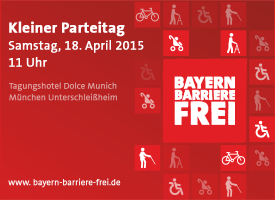 Banner Kleiner Parteitag am 18.04.2015 in Unterschleißheim