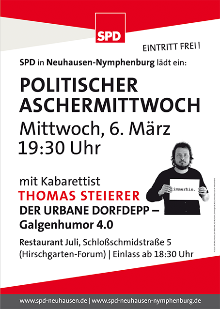 Politischer Aschermittwoch der SPD in Neuhausen-Nymphenburg mit Thomas Steierer am 6.3.2019