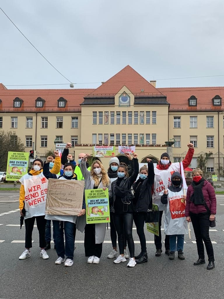 Pflegekräfte brauchen mehr als nur Applaus – BayernSPD-Chefin Natascha Kohnen beim Streik des Münchner Klinikpersonals