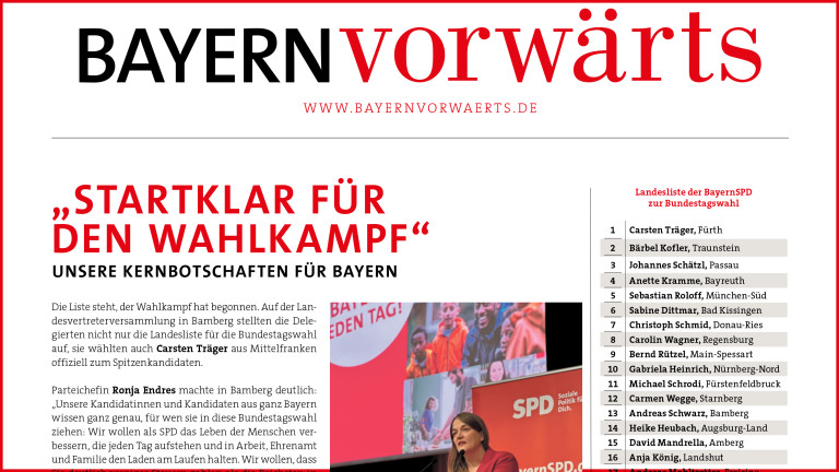 Vorschau Bayernvorwärts Januar 2025