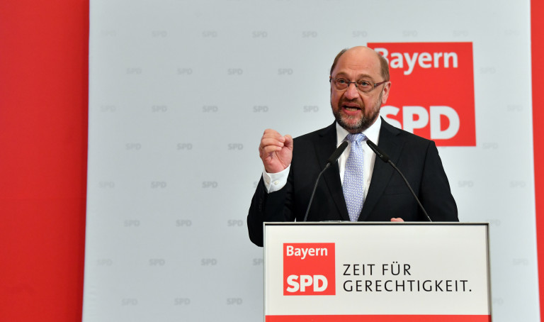 Martin Schulz auf dem Landesparteitag in Schweinfurt